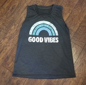 NWOT good vibes muscle tank